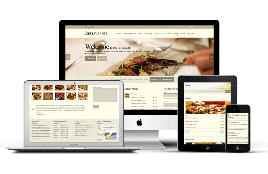 restaurant web development